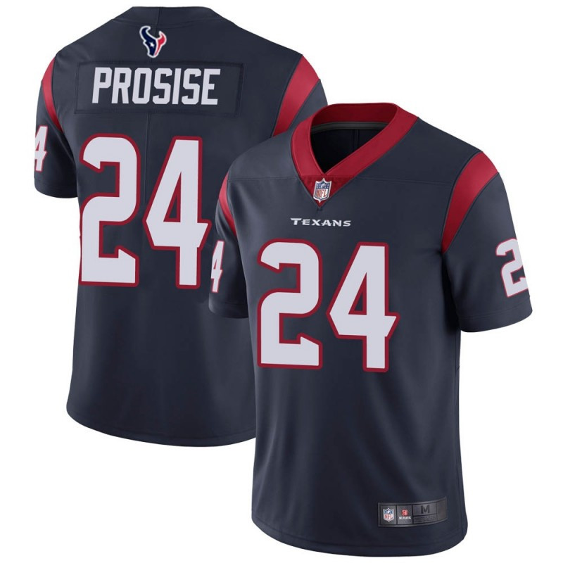 Men's Houston Texans #24 C.J. Prosise Navy Vapor Untouchable Limited Stitched Jersey